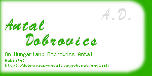 antal dobrovics business card